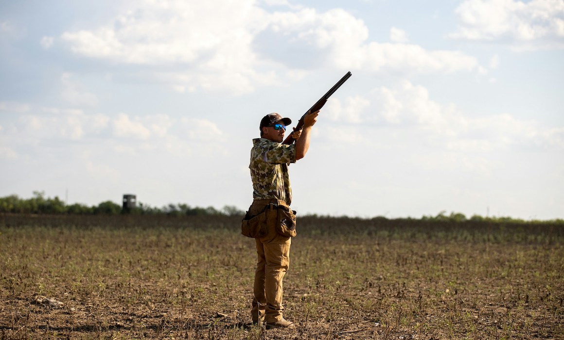 hunter in a field